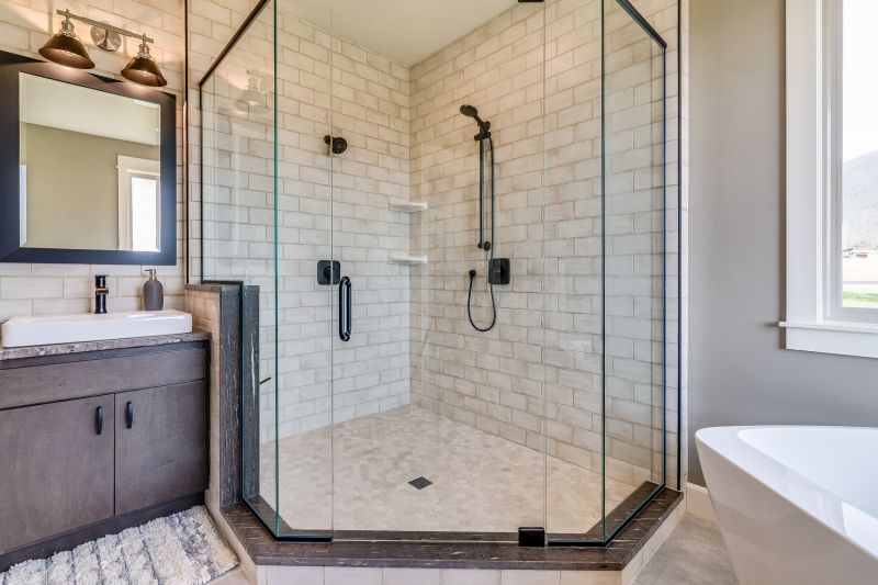 Shower with Frameless Glass Doors